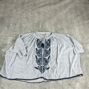 Victoria’s Secret embroidered oversized boho coverup with tassels 100% cotton